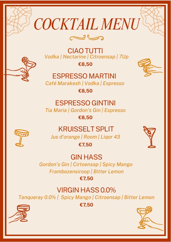 2505 Cocktailkaart Kruisselt